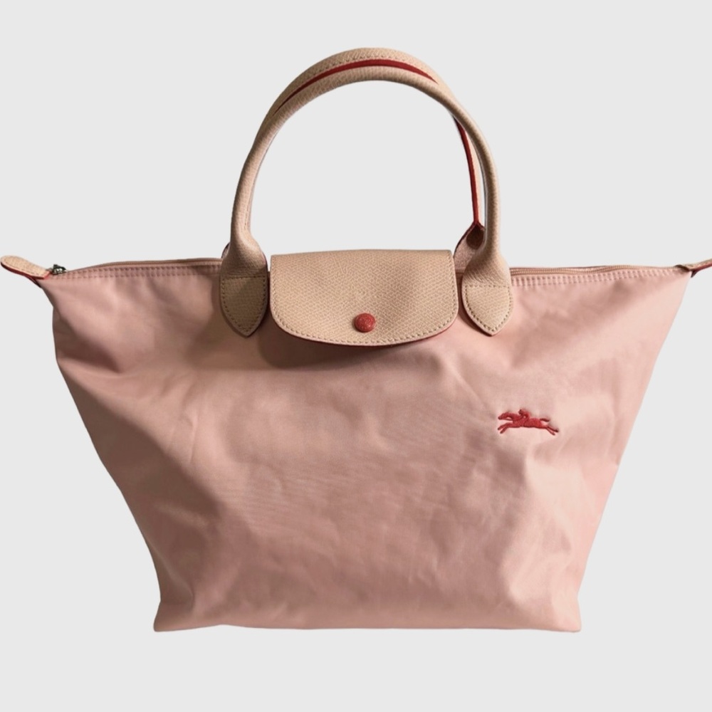 Longchamp medium pastel pink bag cottegecore